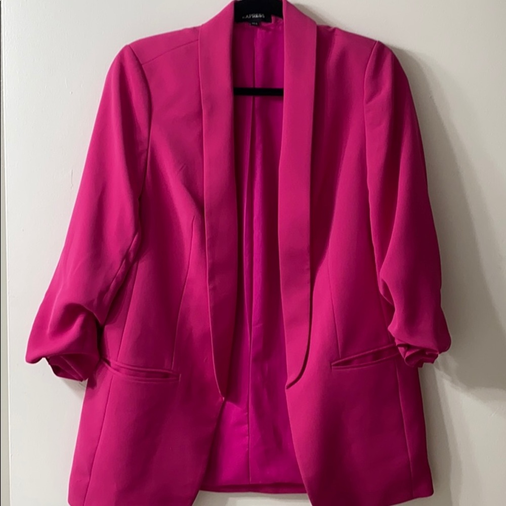 Express Pink Boyfriend Blazer